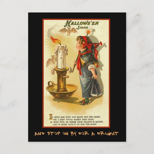 Halloween Signs Party Invite With Bloody Text (Front)