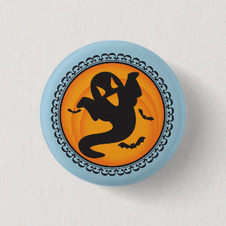 Halloween Silhouettes Ghost Badge