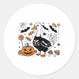 Halloween Silly-goose Spooky Season Honking Jack-o Classic Round Sticker