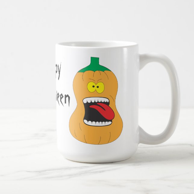 Halloween Silly Pumpkin Coffee Mug (Right)