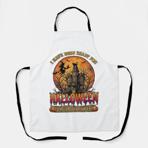 Halloween Since Last Haunted House Flying Witch_1 Apron