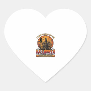 Halloween Since Last Haunted House Flying Witch_1 Heart Sticker