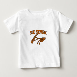 Halloween Six Seven Meme Sign Language 67 Mason Baby T-Shirt
