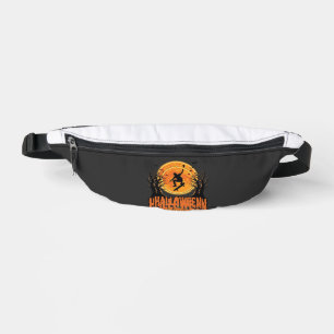 Halloween Skateboard Moon Design Halloween Bum Bags