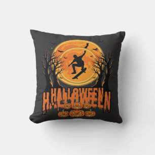 Halloween Skateboard Moon Design Halloween Cushion