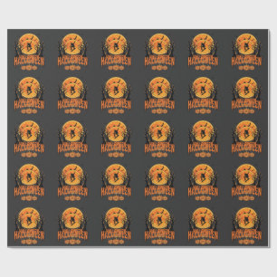 Halloween Skateboard Moon Design Halloween Wrapping Paper