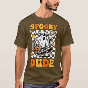 Halloween Skateboard Spooky Dude T-Shirt