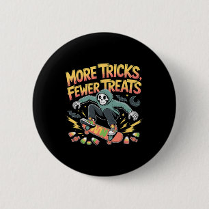 Halloween Skateboard Tricks Skeleton Candy Youth 6 Cm Round Badge