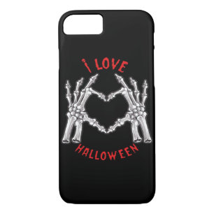 Halloween Skeletal Hands Heart Funny Saying  iPhone 8/7 Case