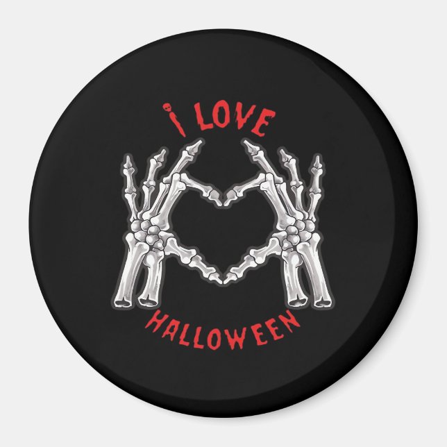 Halloween Skeletal Hands Heart Funny Saying  Magnet (Front)