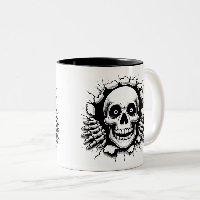 Halloween Skeleton 3D Mug (Front Right)