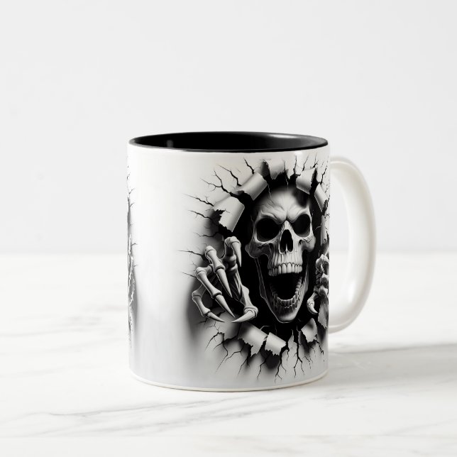 Halloween Skeleton 3D Mug (Front Right)