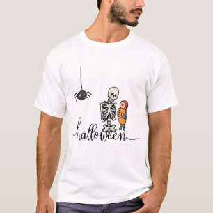 Halloween Skeleton and a boy T-Shirt