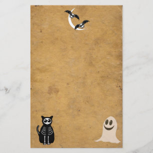 Halloween Skeleton Animals Gang Stationery