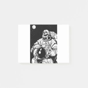 halloween skeleton astronaut post-it notes