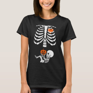 Halloween Skeleton Baby Rib Cage Maternity Pregnan T-Shirt