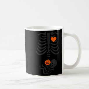 Halloween Skeleton Baby Rib Cage Pregnant Pumpkin  Coffee Mug