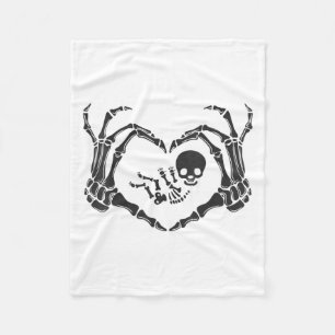 Halloween Skeleton Baby Rib Cage Pregnant Pumpkin Fleece Blanket