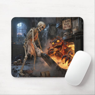 Halloween Skeleton Baking Cookies Mouse Mat