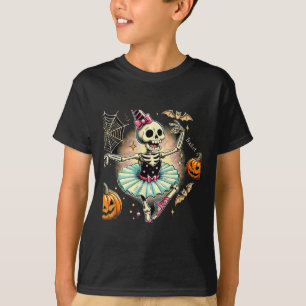 Halloween Skeleton Ballet Dancing Ballerina  T-Shirt