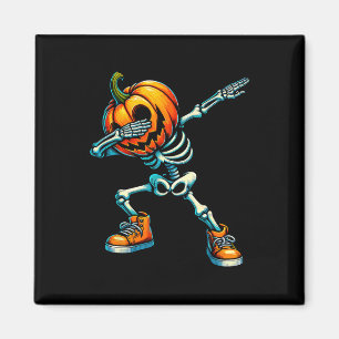 Halloween Skeleton Boys Trick Treat Funny Pumpkin Magnet
