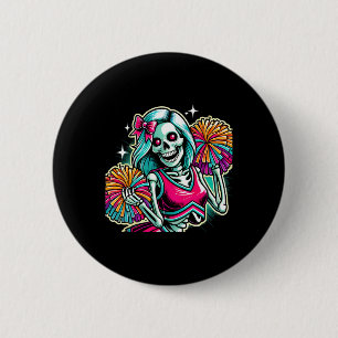 Halloween Skeleton Cheerleading Cheerleader _1 6 Cm Round Badge