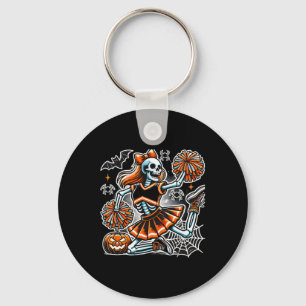 Halloween Skeleton Cheerleading Cheerleader _5 Key Ring