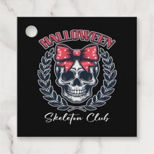 Halloween Skeleton Club Favour Tags