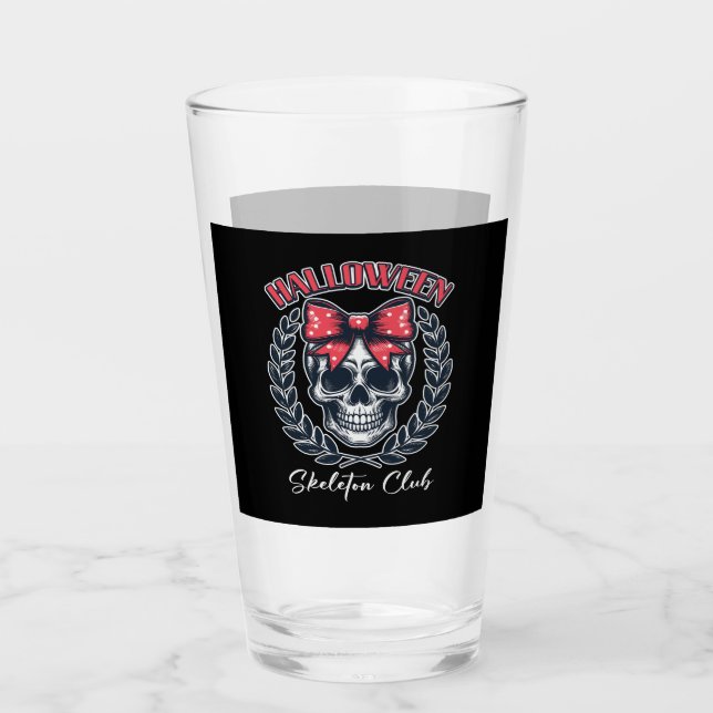 Halloween Skeleton Club Glass (Front)