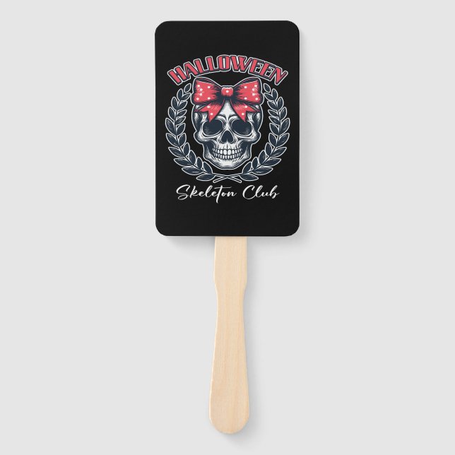 Halloween Skeleton Club Hand Fan (Front)