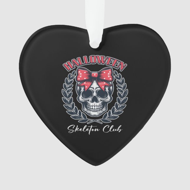 Halloween Skeleton Club Ornament (Front)