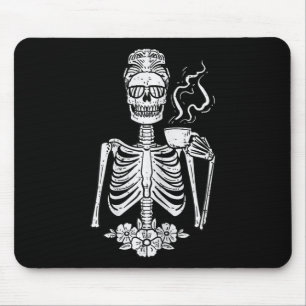 Halloween Skeleton Coffee Funny Costume Mum Women Mouse Mat