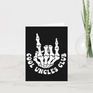 Halloween Skeleton Cool Uncles Club Retro Uncle Fa Card