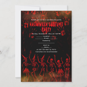 Halloween Skeleton Costume Party Invitation