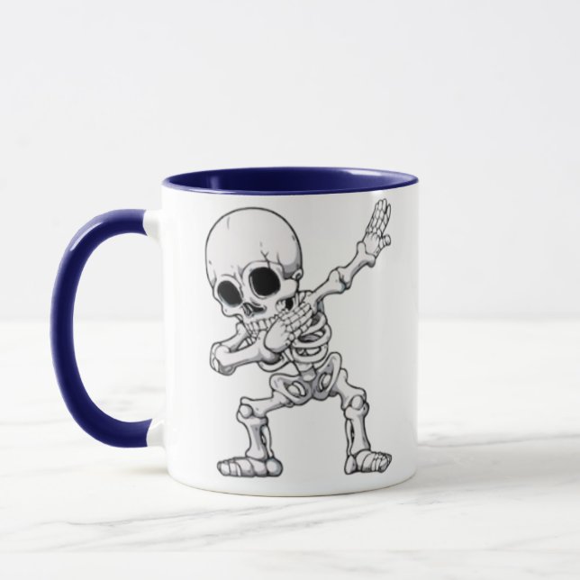 Halloween Skeleton Dabbing  Mug (Left)