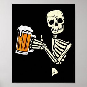 Halloween Skeleton Dad Funny Lazy Skull Costume Pa Poster