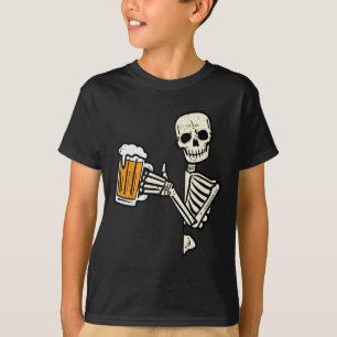 Halloween Skeleton Dad Funny Lazy Skull Costume Pa T-Shirt