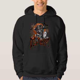 Halloween Skeleton Deadlift Gym Lover Halloween Po Hoodie