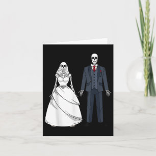 Halloween Skeleton Death Dead Matching Bride & Card