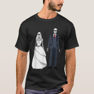 Halloween Skeleton Death Dead Matching Bride & T-Shirt