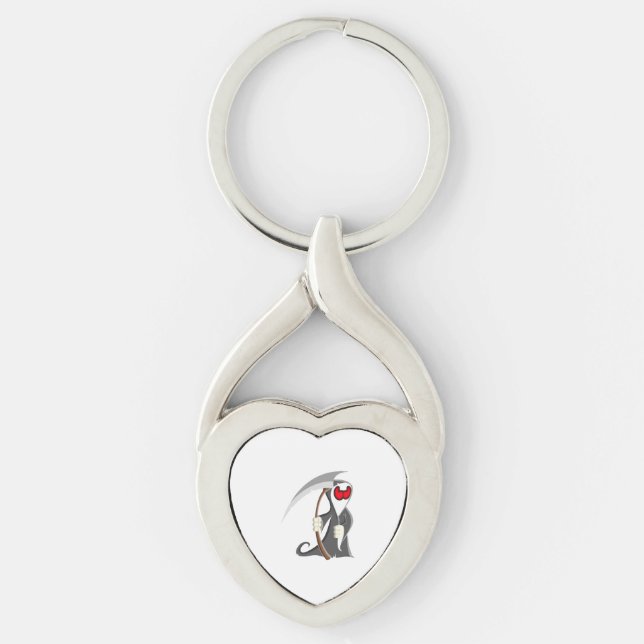 Halloween skeleton Death Key Ring (Front)