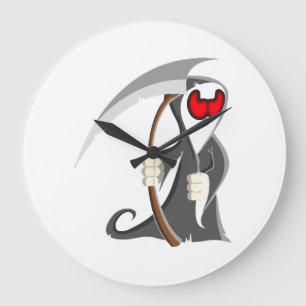 Halloween skeleton Death Large Clock