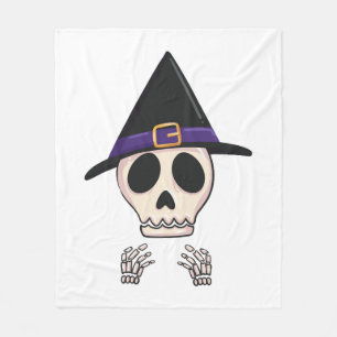 Halloween Skeleton design, Spooky Halloween Fleece Blanket