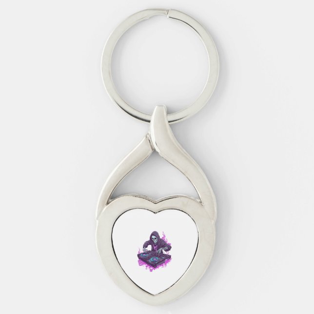 Halloween Skeleton DJ Key Ring (Front)