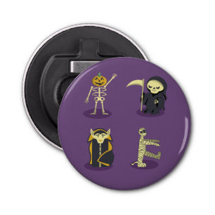 Halloween Skeleton Dracula Mummy Grim Reaper Bottle Opener