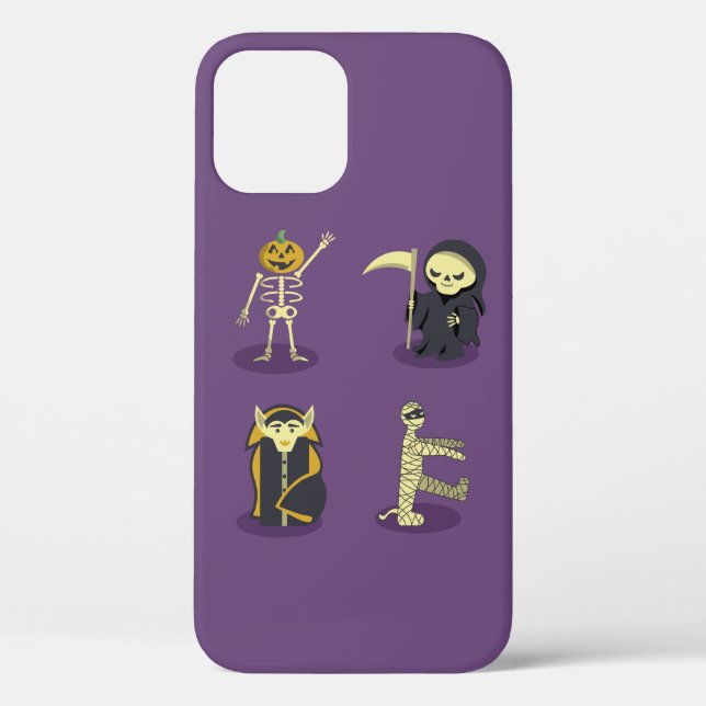 Halloween Skeleton Dracula Mummy Grim Reaper Case-Mate iPhone Case (Back)