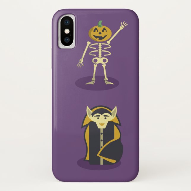 Halloween Skeleton Dracula Mummy Grim Reaper Case-Mate iPhone Case (Back)