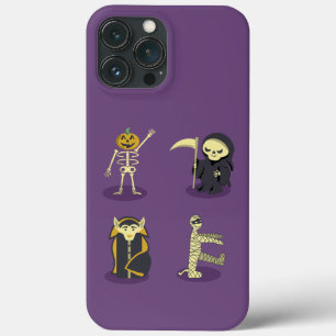 Halloween Skeleton Dracula Mummy Grim Reaper iPhone 13 Pro Max Case