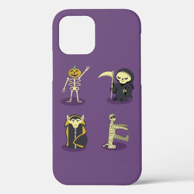 Halloween Skeleton Dracula Mummy Grim Reaper Case-Mate iPhone Case (Back)