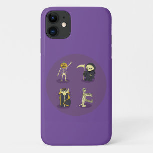 Halloween Skeleton Dracula Mummy Grim Reaper iPhone 11 Case